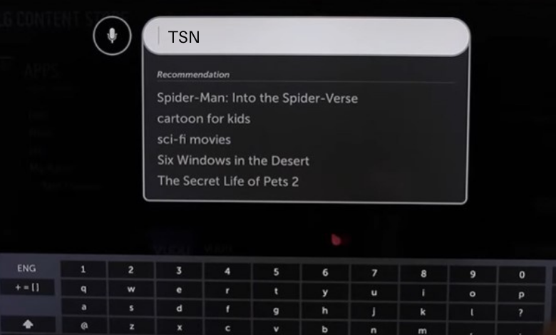 Enter TSN on LG TV