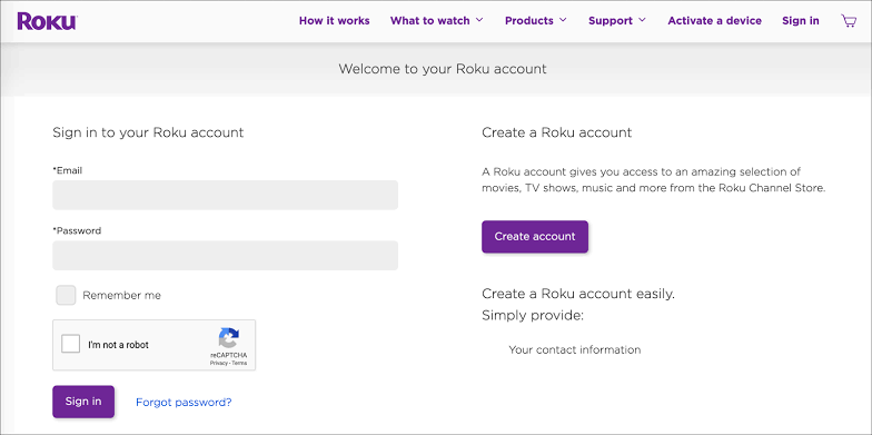  sign in with the Roku account