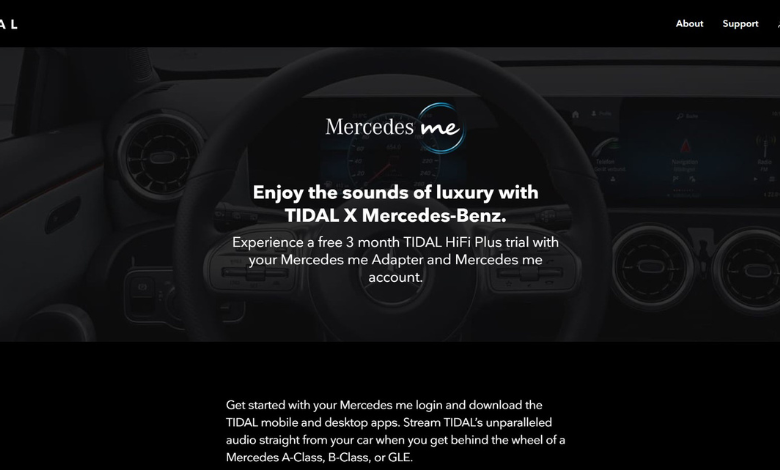 Get Tidal Free Trial with Mercedes