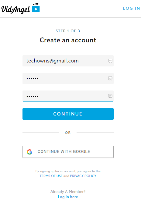 create a new account