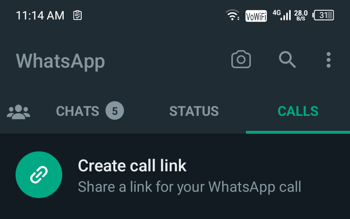 Create Call link