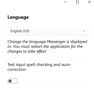 Changing language 