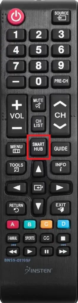 Press the Smart Hub button