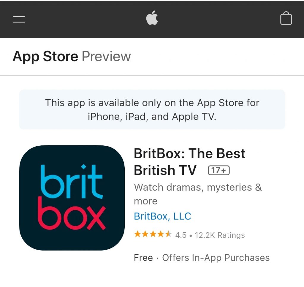 Install the Britbox app