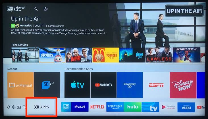 Click the Apps section