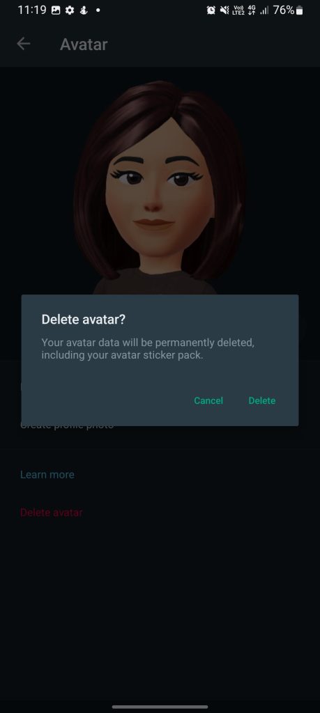 Click on Delete again to confirm the process. 