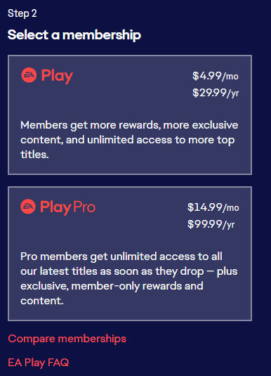 Choose subscription plans