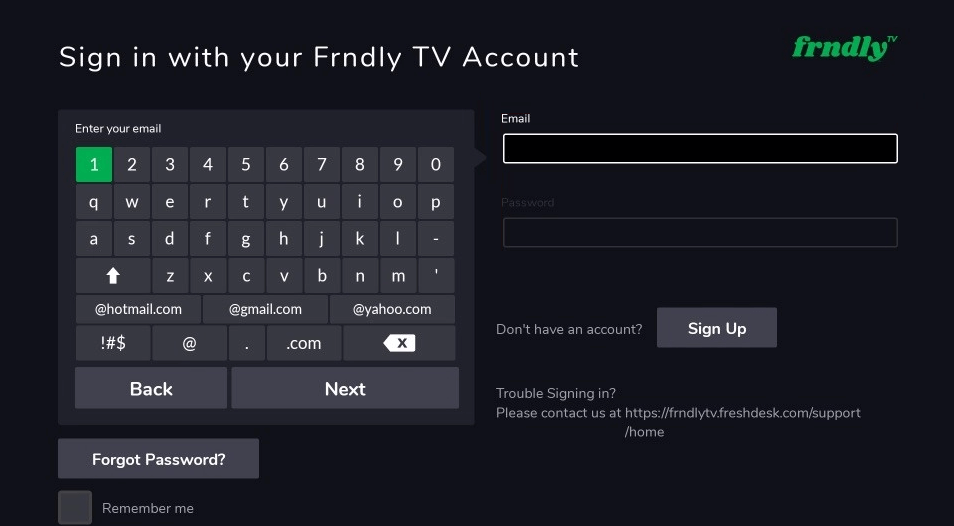 Sign In to Frndly TV Account