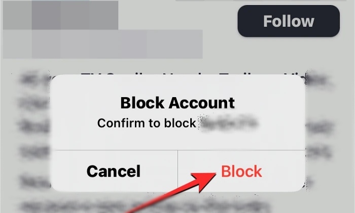 click Block option to Block Someone on Mastodon