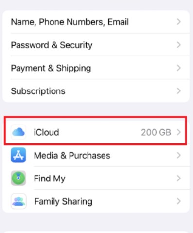 iCloud on iPhone