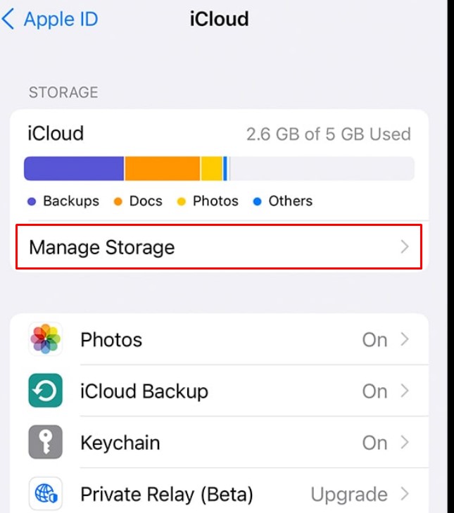 manage storage on iPhone