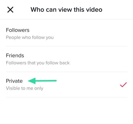 choose Private option 