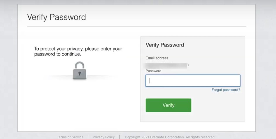 Verifying password to close the account