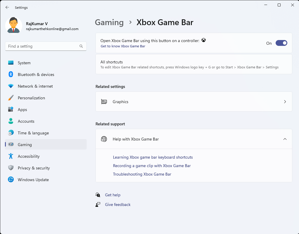 Enable Xbox Game Bar