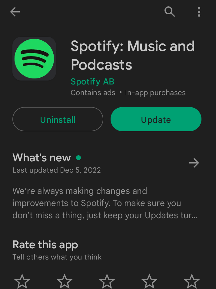 How to Update Spotify