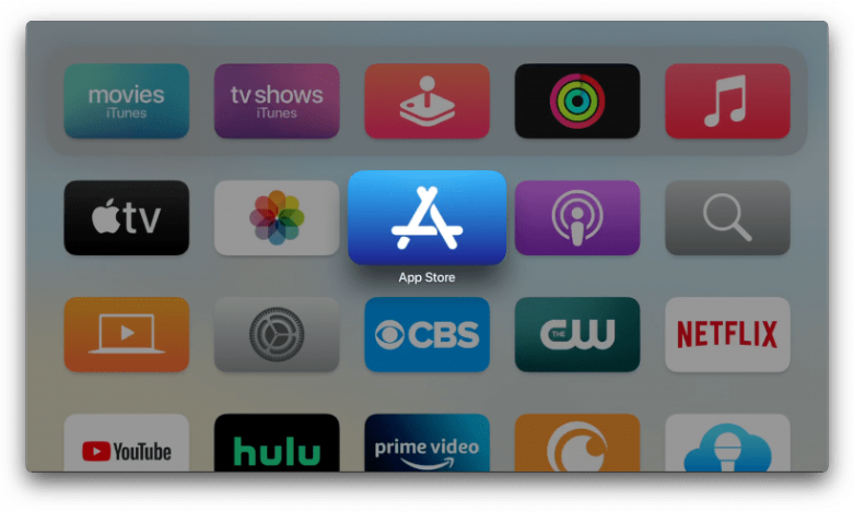 Click App Store to get Frndly TV on Apple TV