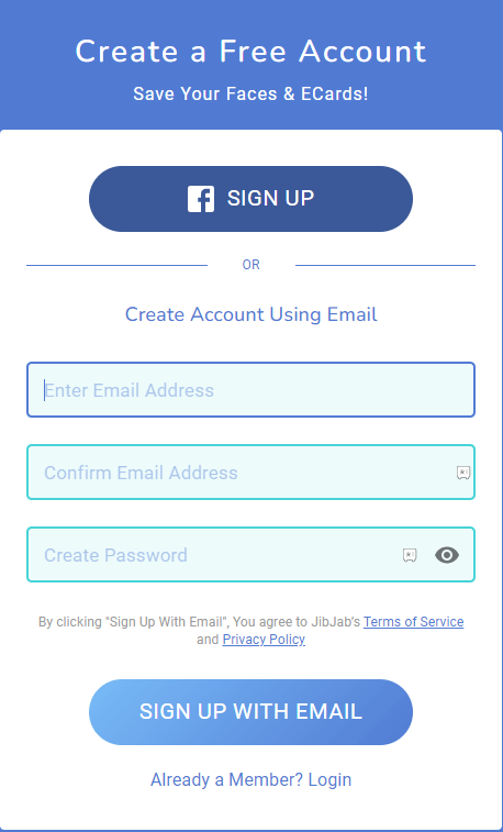 Sign up to get the free account