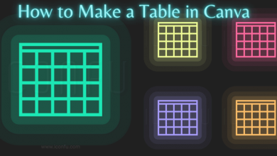 Make a Table in Canva.