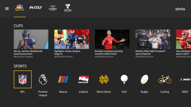 NBC Sports on Samsung TV
