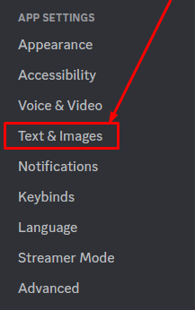 select the Text & Images option