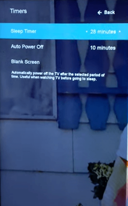 Click on Sleep Timer on Vizio TV. 