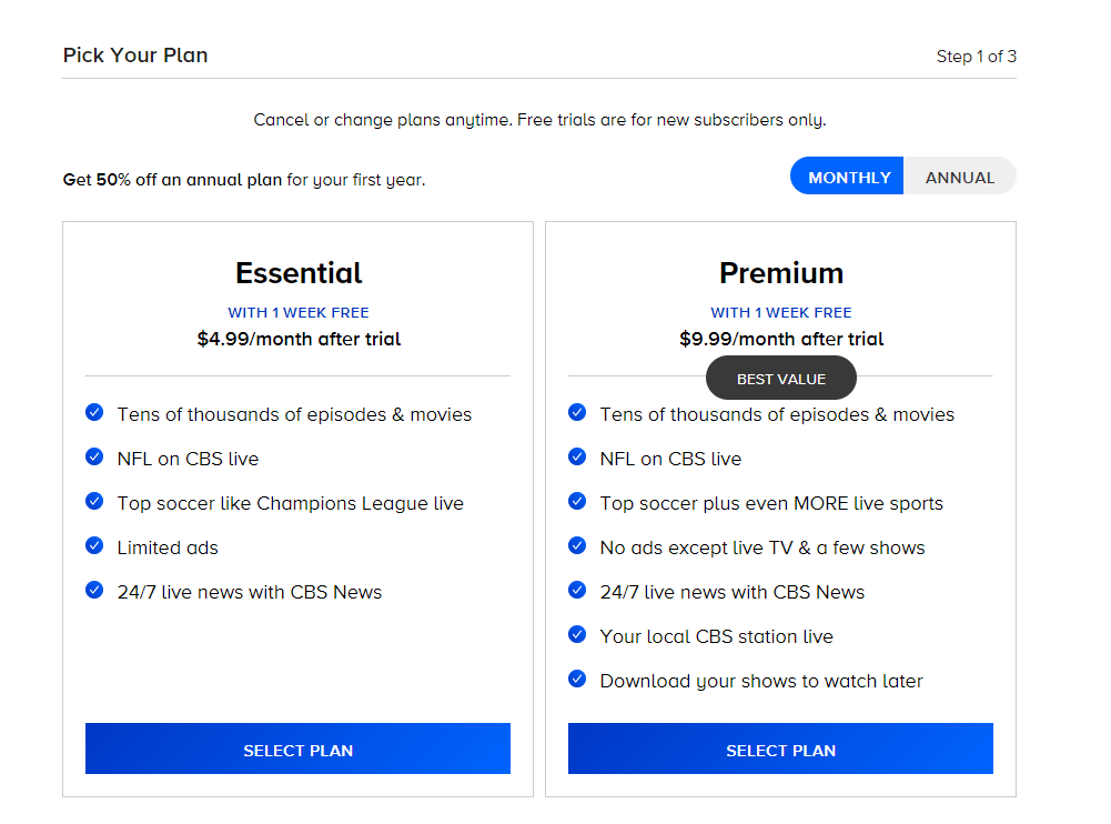 Choose the plan and click on the Select Plan option. 