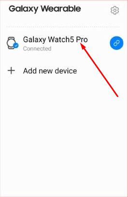 select the Galaxy Watch 5