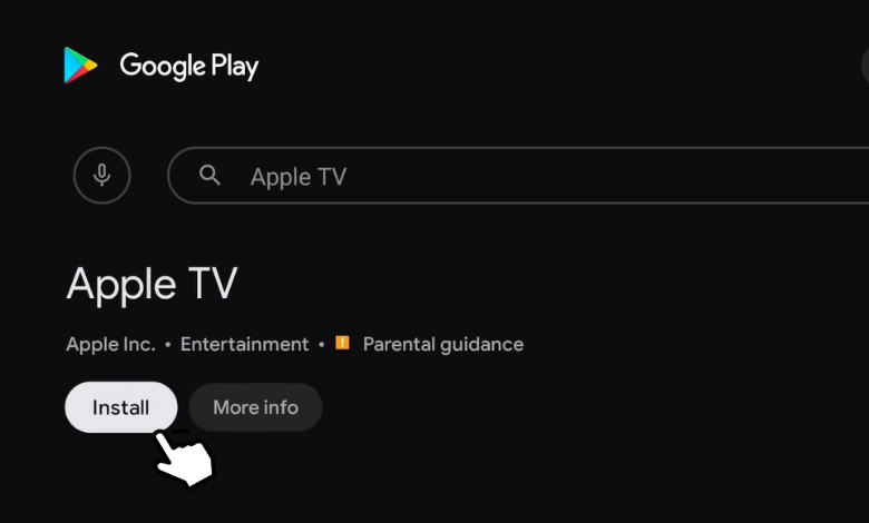 Select Install to get Apple TV on Philips smart TV