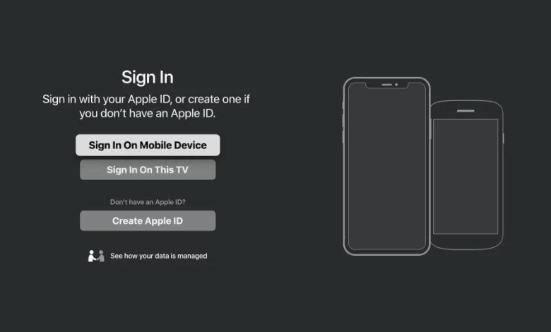 Sign in with Apple TV credentials