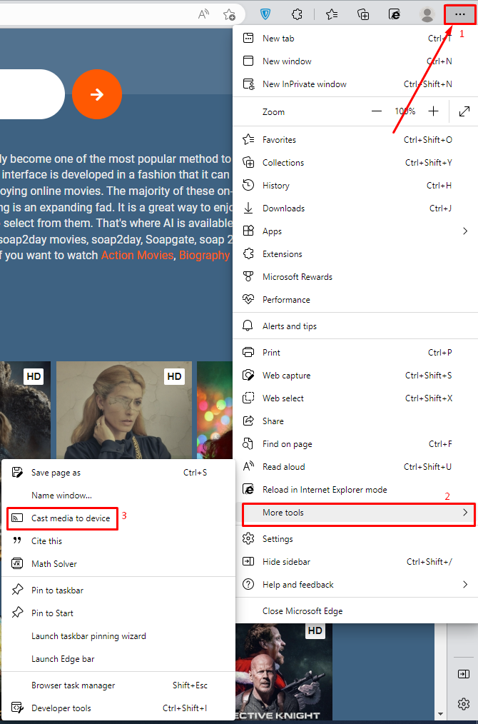 Cast Soap2Day Using Microsoft Edge