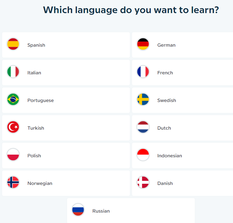 Select the language