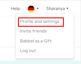 Click on your Profile icon >> Profile and Settings
