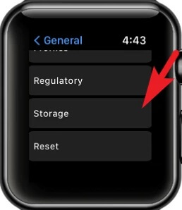 tap on the Storage option.