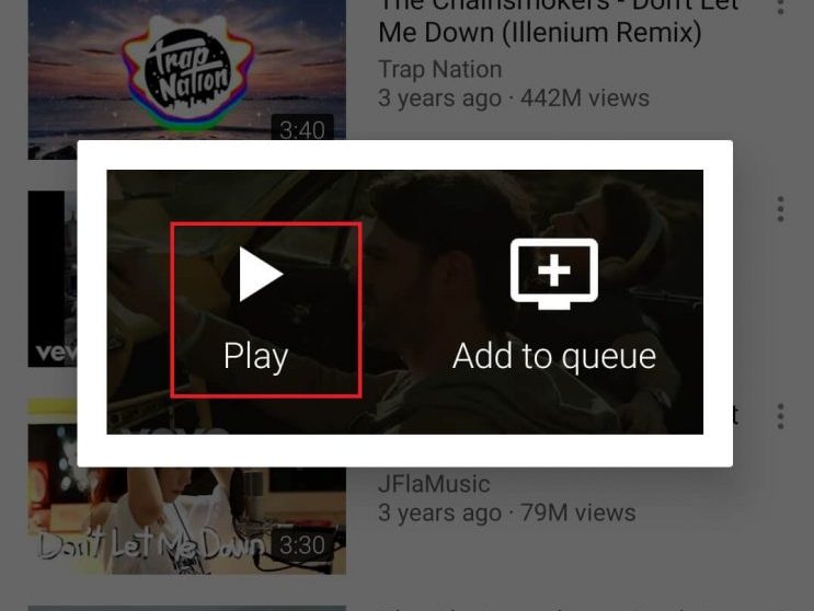 Click on the Play icon. 