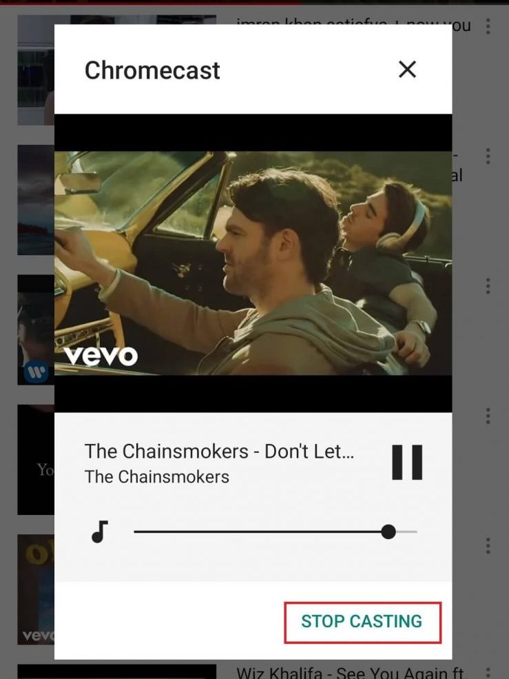 Stop casting YouTube videos. 