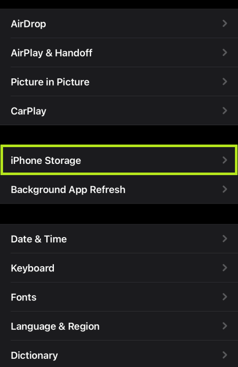 Clear App Cache on iPhone Using Device Settings