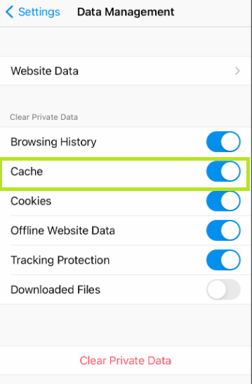 Toggle up the cache option.