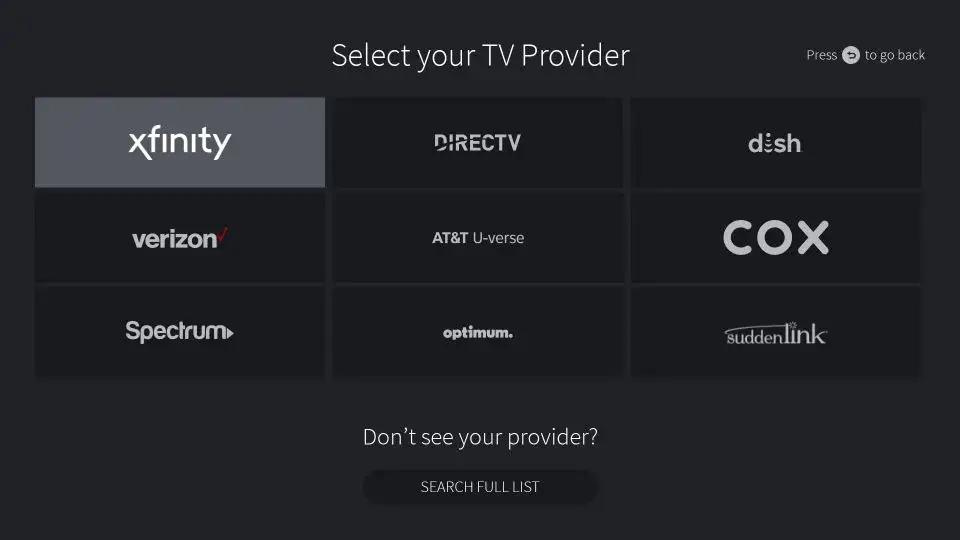 Supported TV Providers of NBC