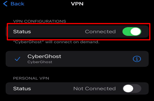 Disable VPN On iPhone