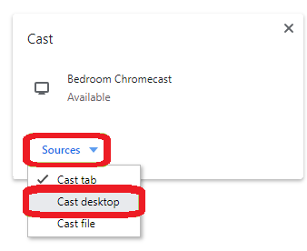 click on the Sources drop-down icon.