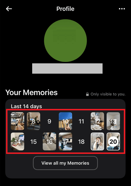 Select the memories