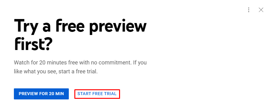 Click the Start Free Trial button