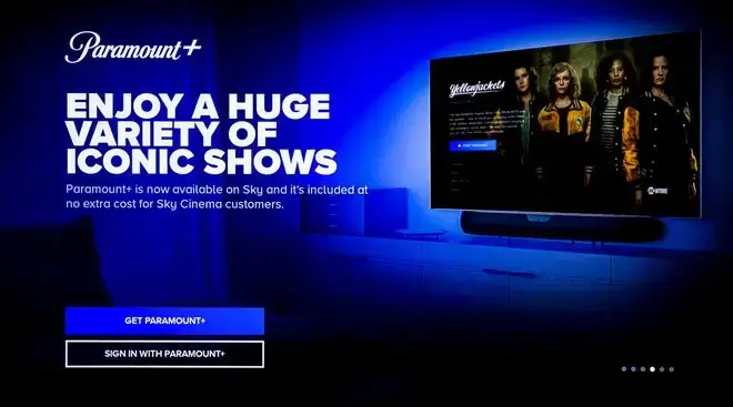 Paramount Plus sign in on Sky Q