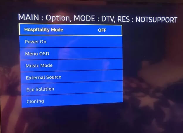  Enable the Hospitality Mode