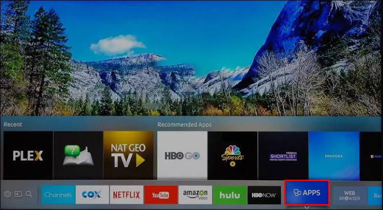 Select Apps section