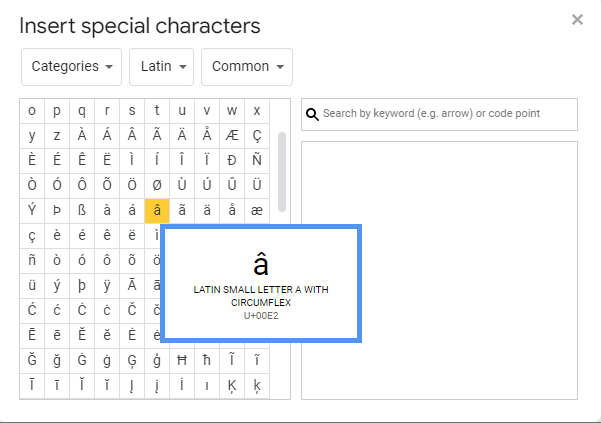 How to Type A with Accent on Google Docs