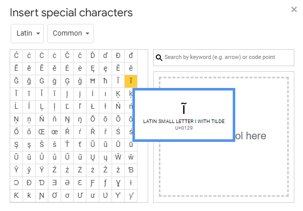 Type I with Accent on Google Docs