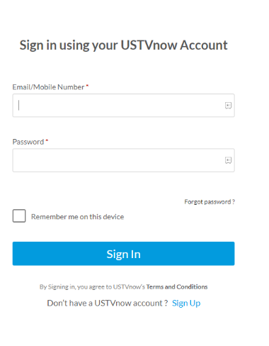 Sign In to USTVNow on Firestick
