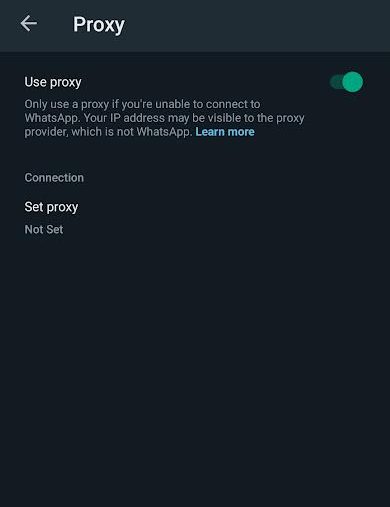 Enable WhatsApp Proxy