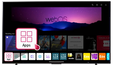 Select Apps to download fuboTV on LG TV 